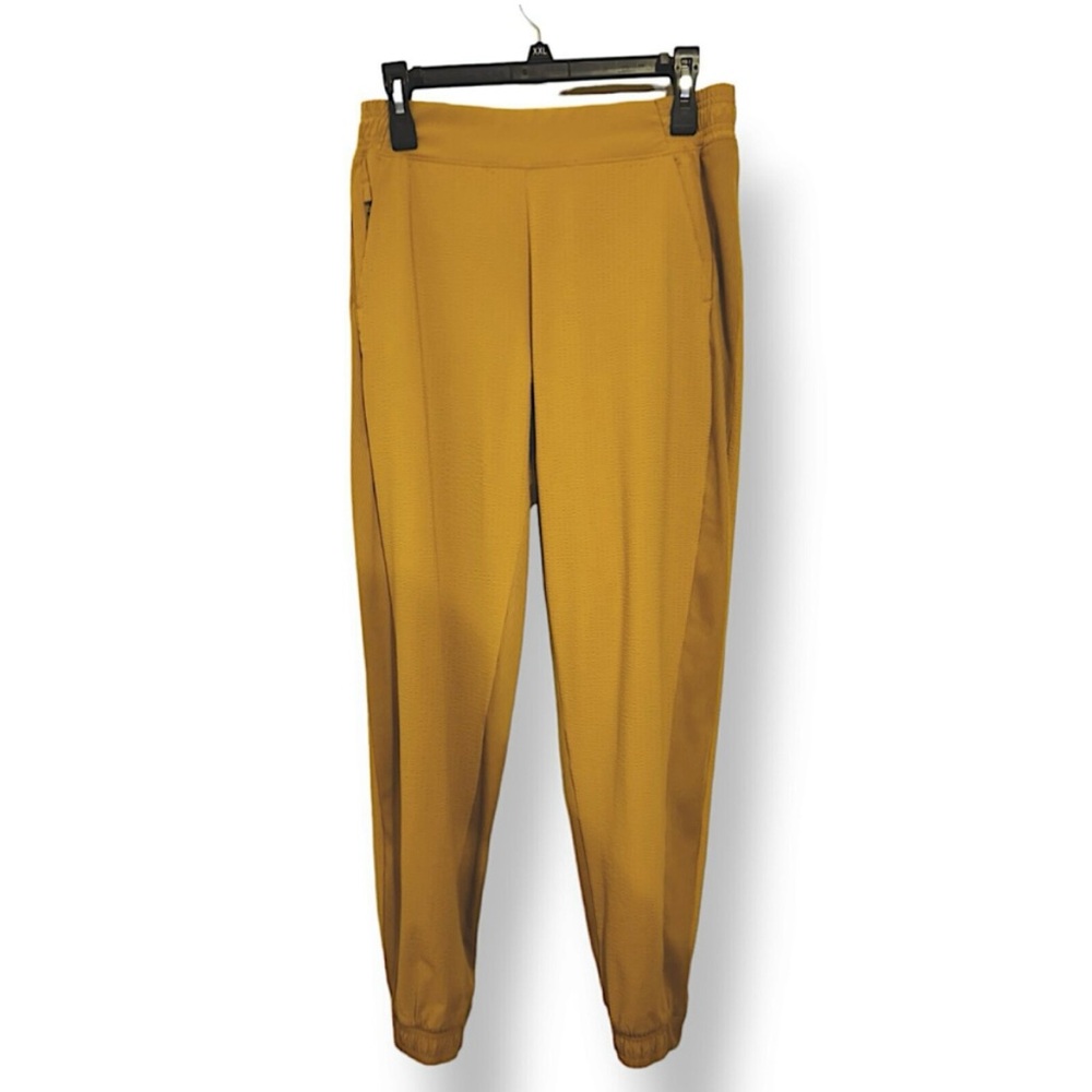 Athleta Textured Brooklyn Jogger Pant in Mustard Yellow Sz 6